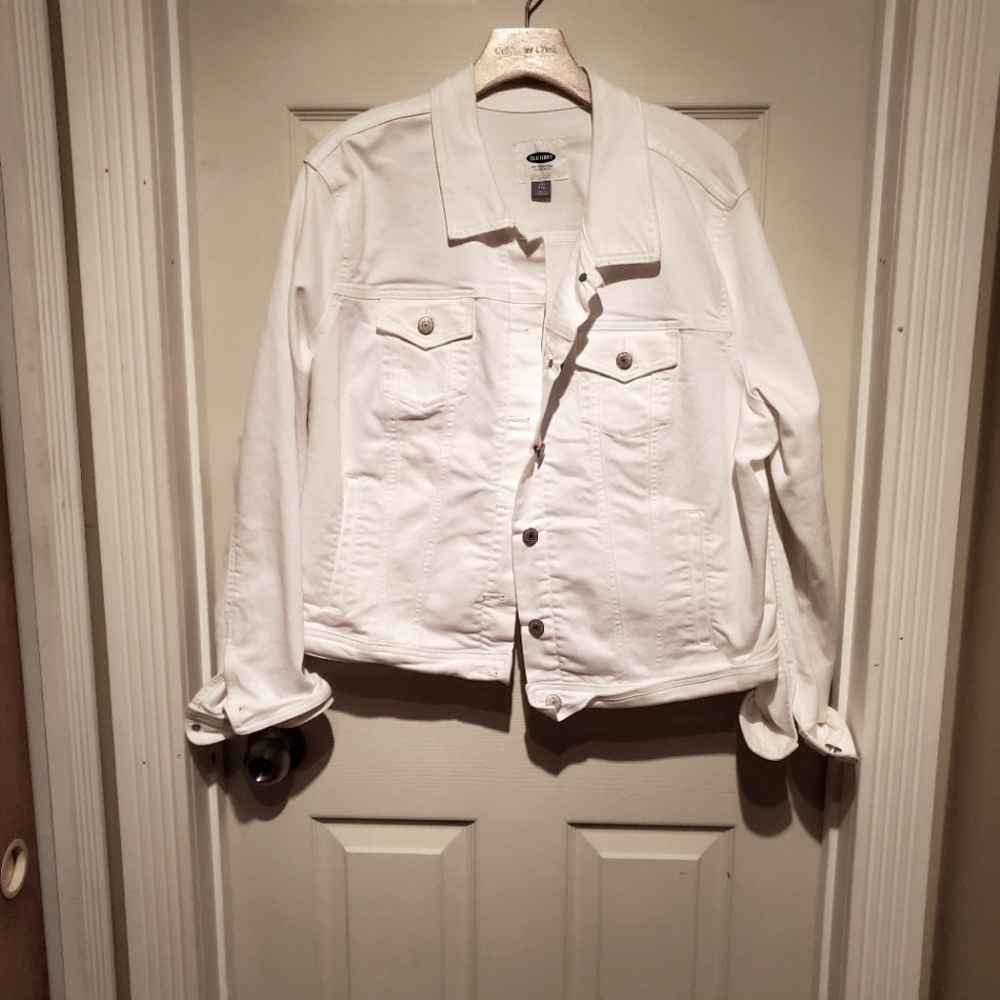 Old Navy Stretch White Denim Jacket